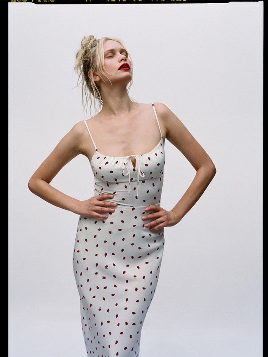 REALISATION PAR WHITE ALBA STRAWBERRY DRESS